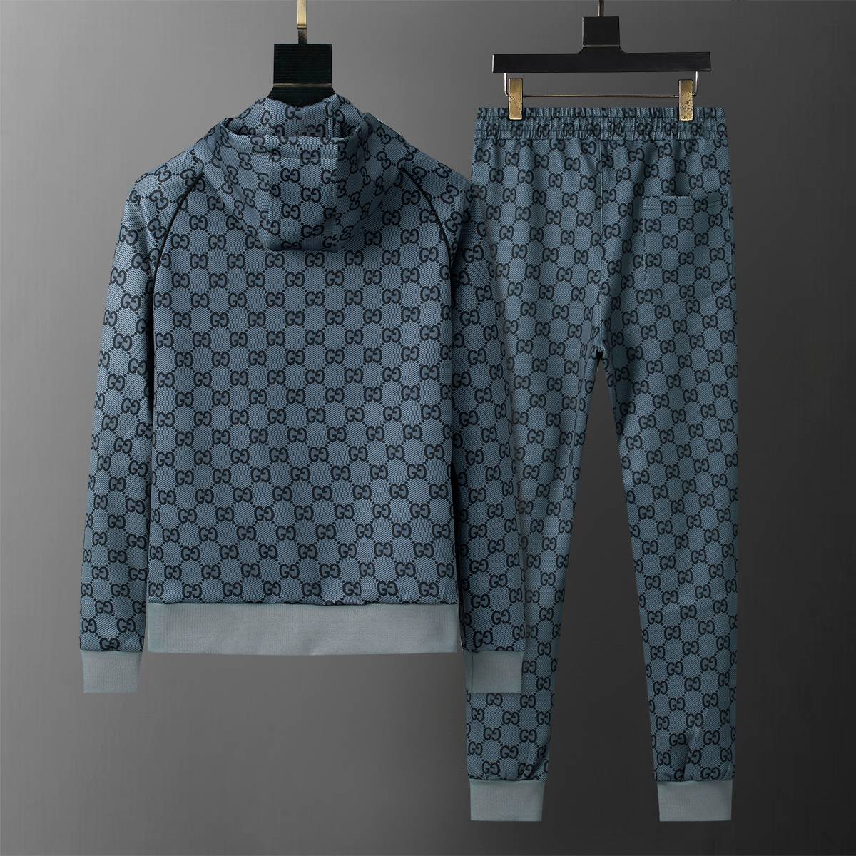 GUCCI グッチ セットアップ メンズ ジップアップパーカー ロゴワッペン ロゴ刺繍 スウェットセットアップ メンズ 秋冬 ブラック - 画像 13
