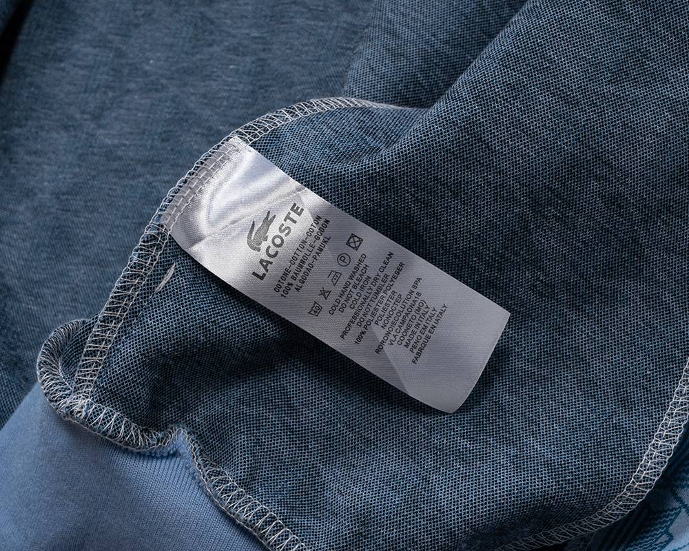 LACOSTE ラコステ セットアップ メンズ ジップパーカー ロゴワッペン ロゴテープ サイドライン スウェットセットアップ ブルーグレー - 画像 3