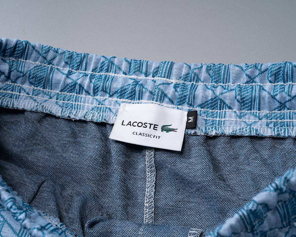 LACOSTE ラコステ セットアップ メンズ ジップパーカー ロゴワッペン ロゴテープ サイドライン スウェットセットアップ ブルーグレー - 画像 14