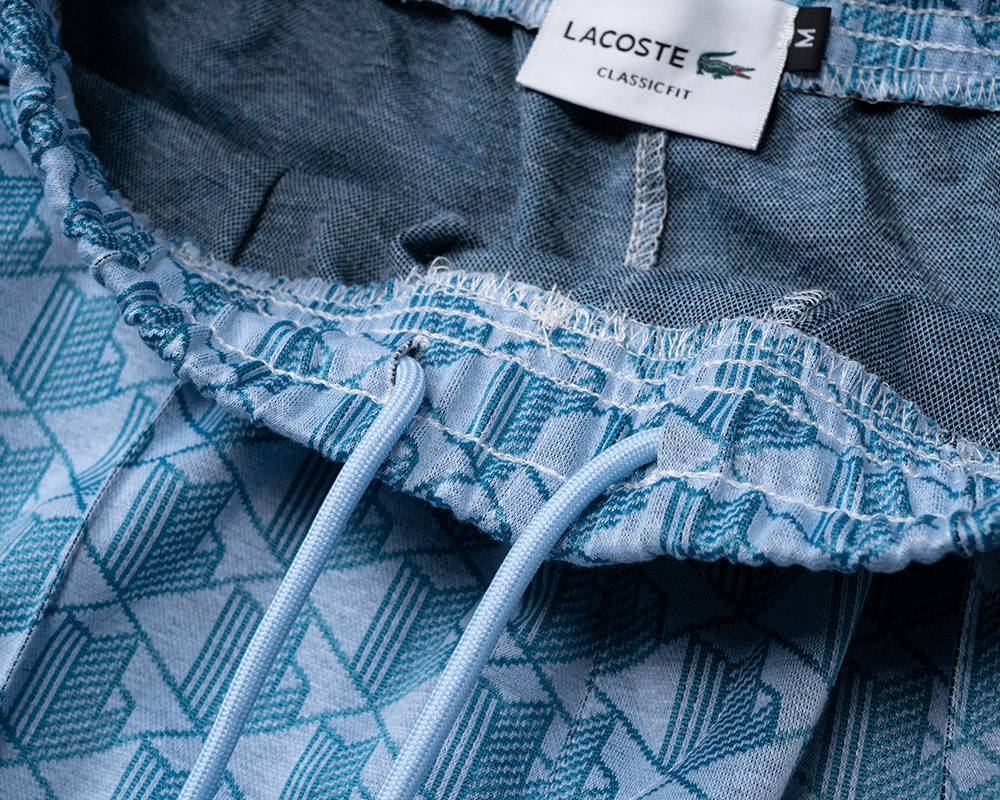 LACOSTE ラコステ セットアップ メンズ ジップパーカー ロゴワッペン ロゴテープ サイドライン スウェットセットアップ ブルーグレー - 画像 15