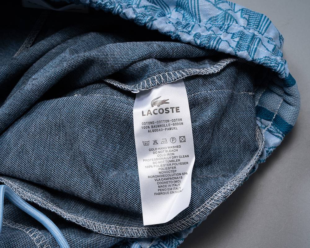 LACOSTE ラコステ セットアップ メンズ ジップパーカー ロゴワッペン ロゴテープ サイドライン スウェットセットアップ ブルーグレー - 画像 17