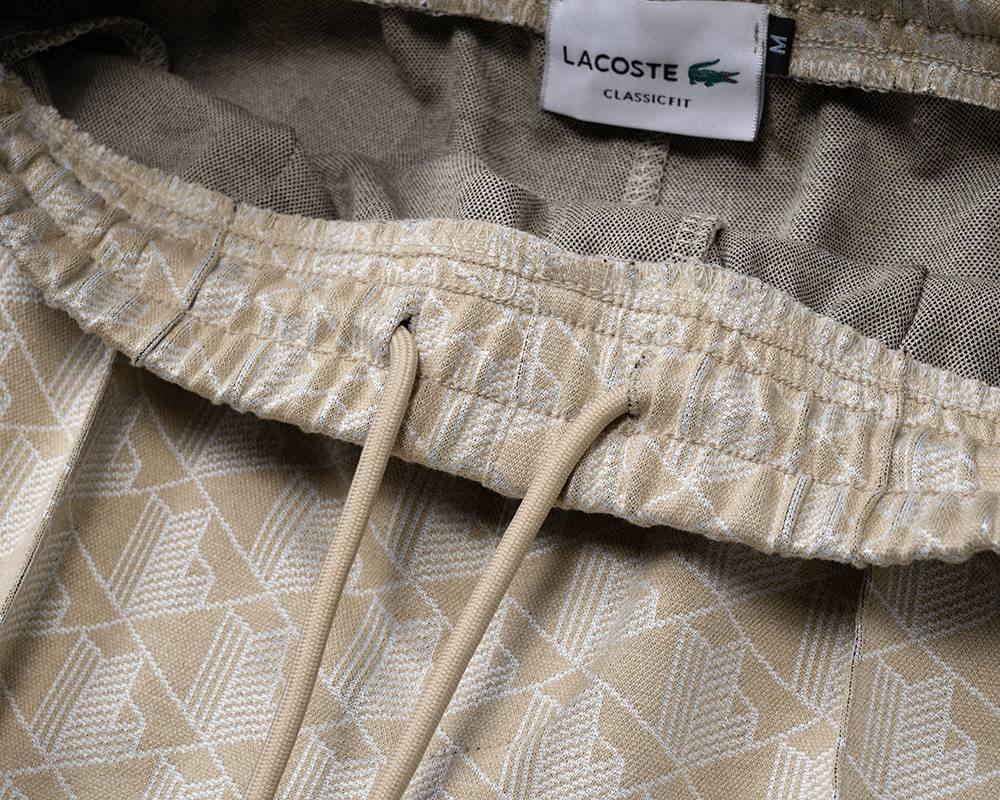 LACOSTE ラコステ セットアップ メンズ ジップアップパーカー ロゴワッペン サイドライン スウェットセットアップ 秋冬 ベージュ - 画像 14