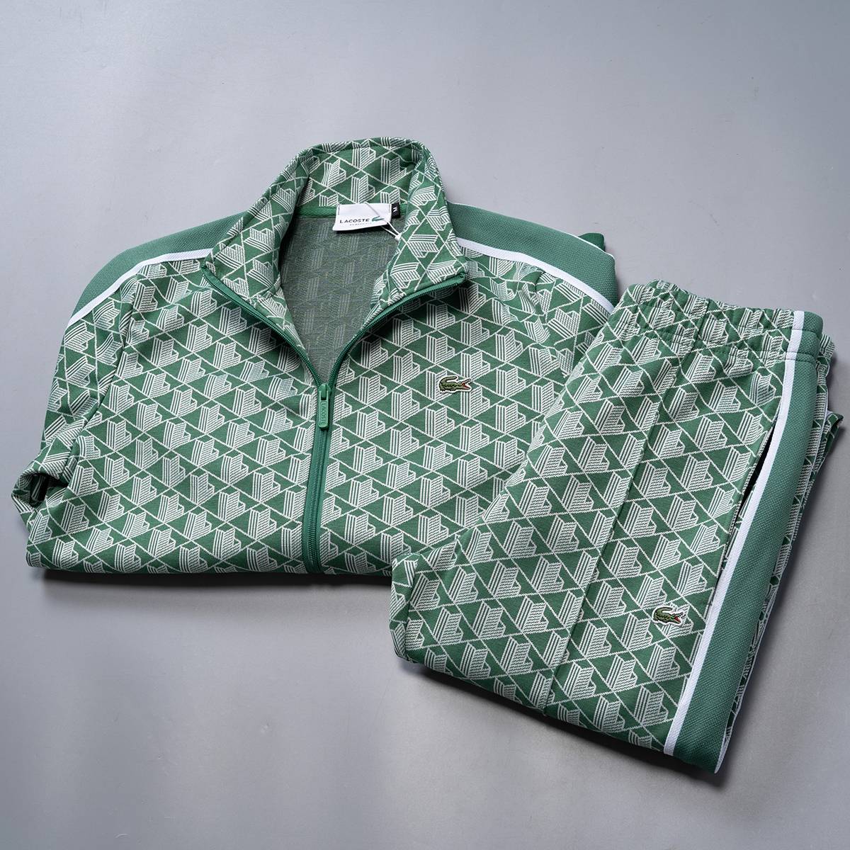 LACOSTE ラコステ セットアップ メンズ ジップパーカー ロゴ柄 ロゴテープ スポーツウェア 秋冬 ネイビー - 画像 17