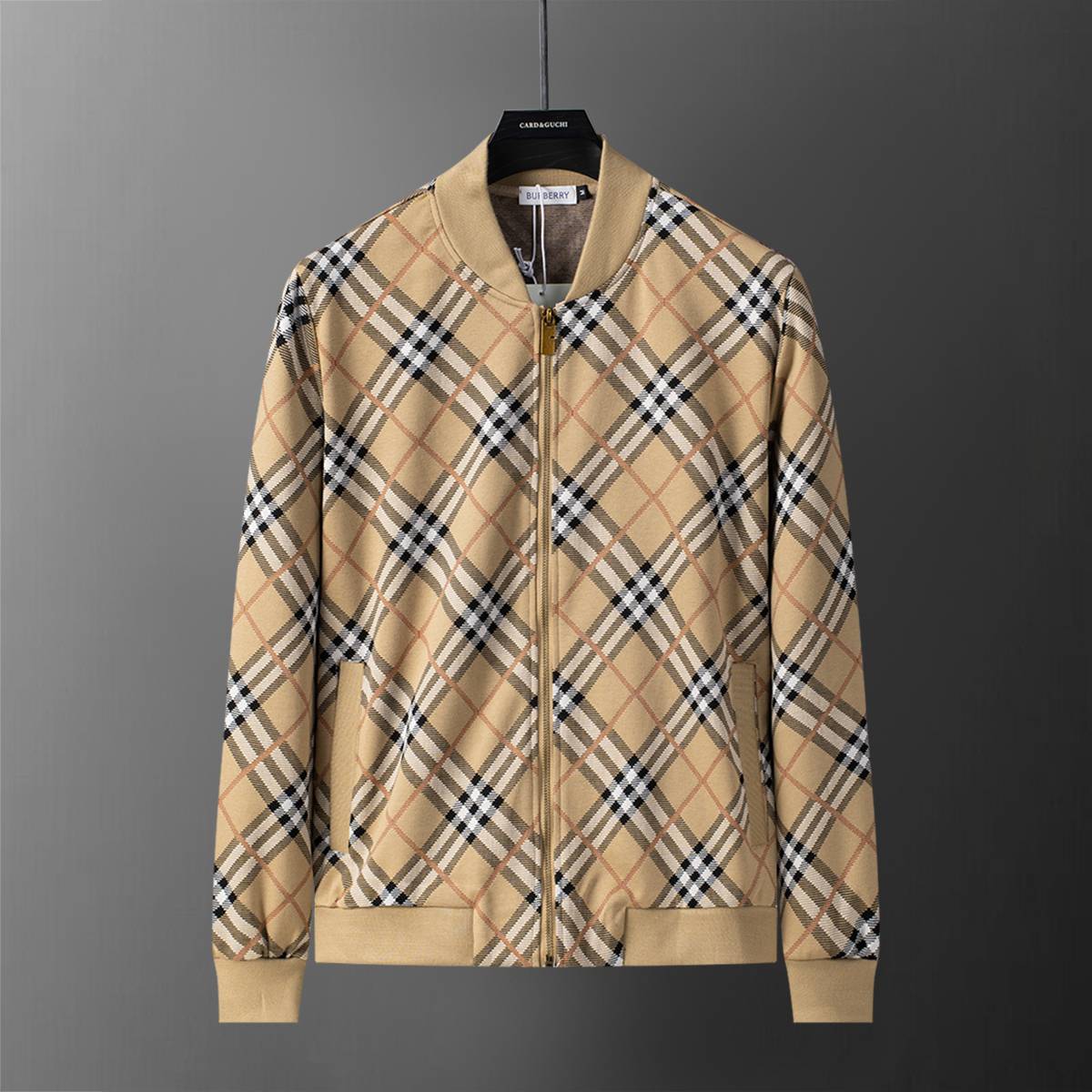 BURBERRY バーバリー メンズ セットアップ ジップアップパーカー ロゴワッペン トレーナーセット ストリート ベージュ - 画像 8