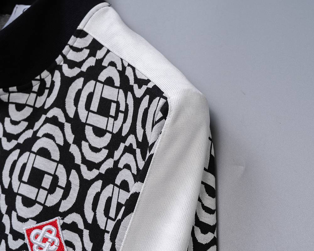 VERSACE ヴェルサーチ セットアップ メンズ ジップアップパーカー ロゴワッペン グレカ柄 ブラック - 画像 11