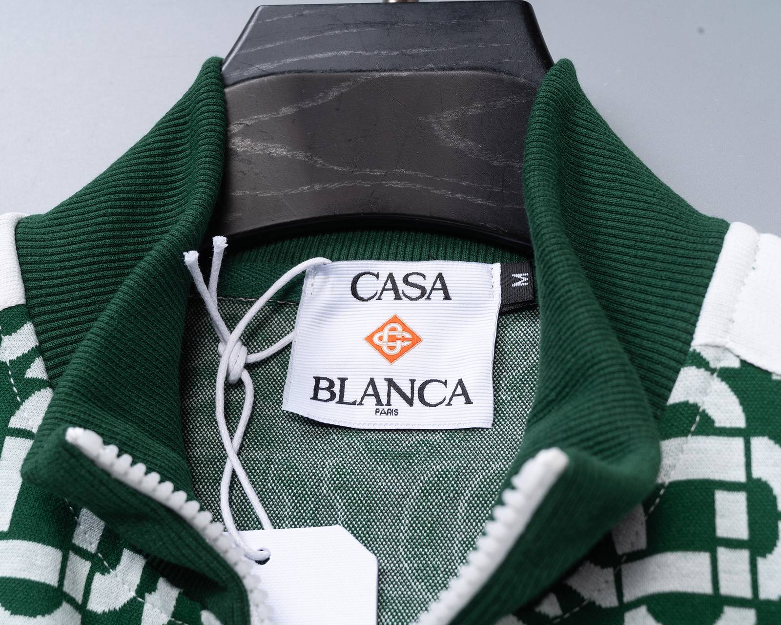 CASABALANCA メンズ セットアップ ジップパーカー ロゴワッペン バイカラー 秋冬 スポーツウェア ネイビー ホワイト - 画像 13