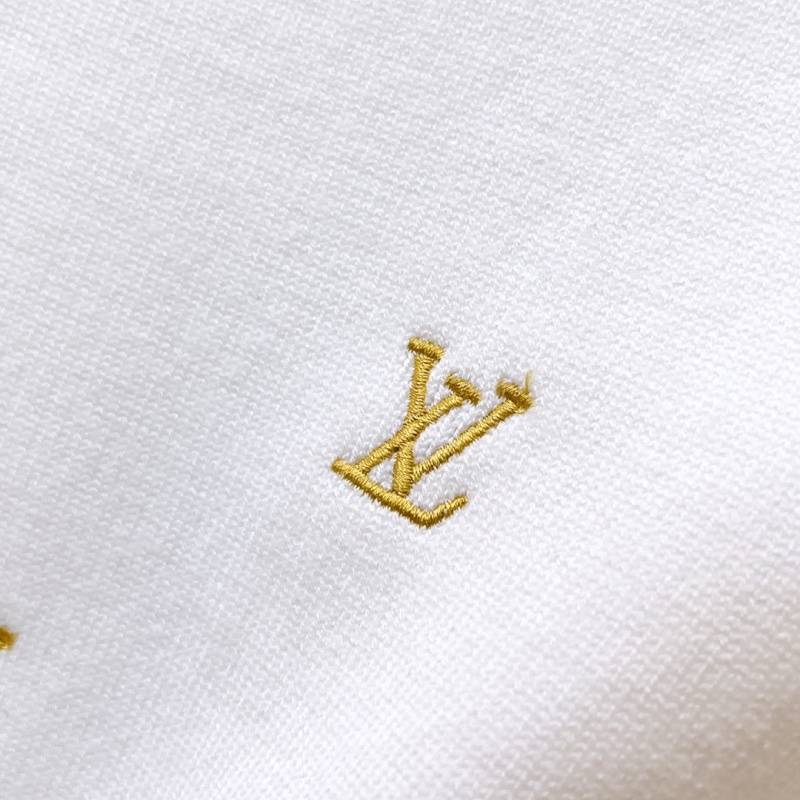 Louis Vuitton ルイヴィトン メンズ ニット クルーネック ロゴ刺繍 リブニット オーバーサイズ ブラック ホワイト - 画像 10
