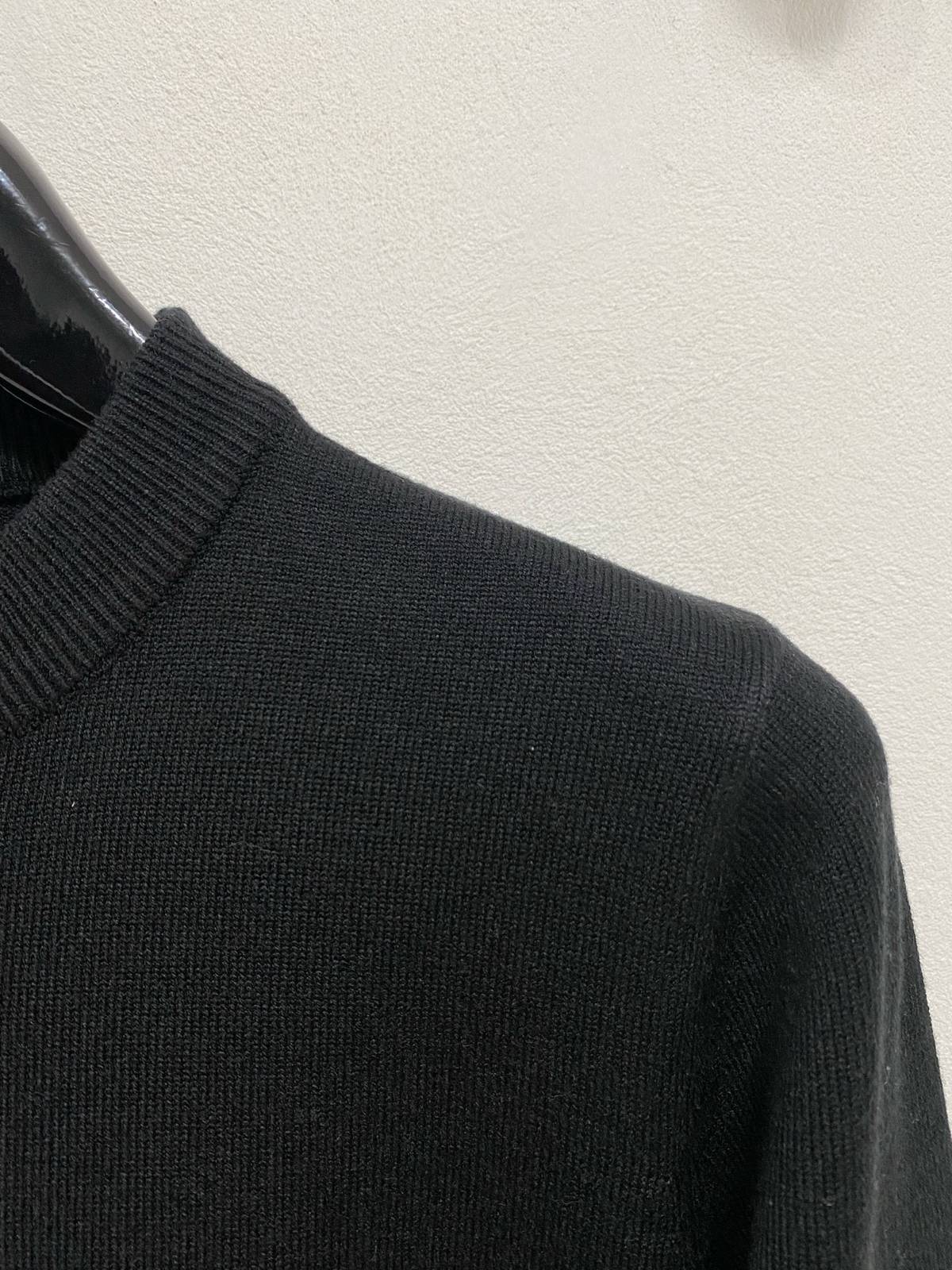 Dior ディオール メンズ ニット クルーネック ローゲージ ワッフル編み オーバーサイズ 秋冬 ブラック - 画像 7