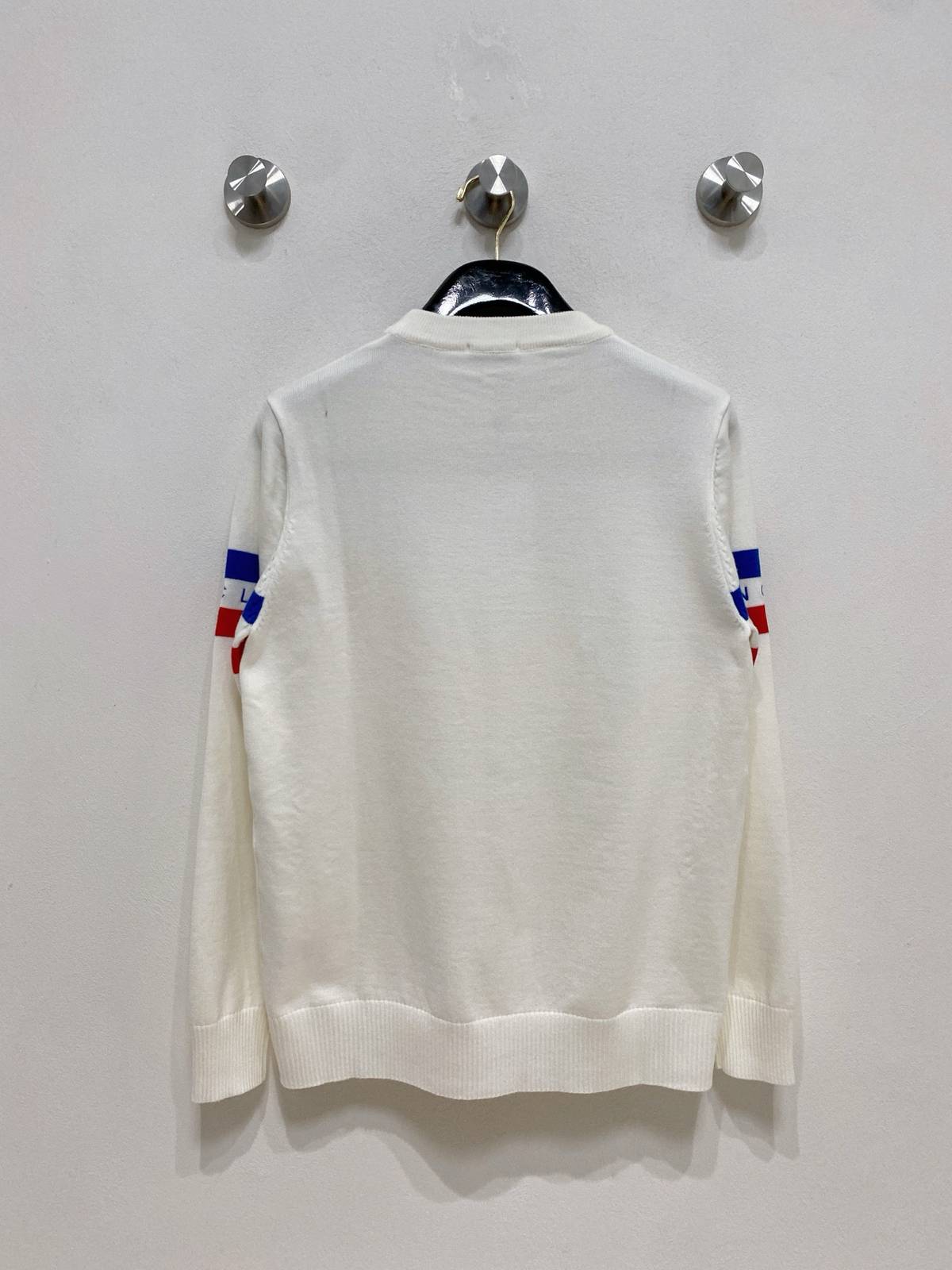 MONCLER モンクレール メンズ ニット クルーネック ローゲージ ワッフル編み レギュラーフィット ブラック - 画像 11