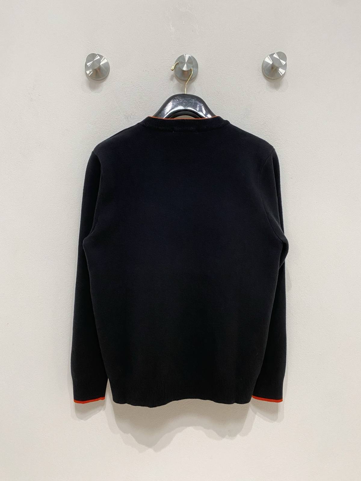 HERMES エルメス メンズ ニット クルーネック ローゲージ 総柄 ブラック M 3XLA178155 - 画像 2
