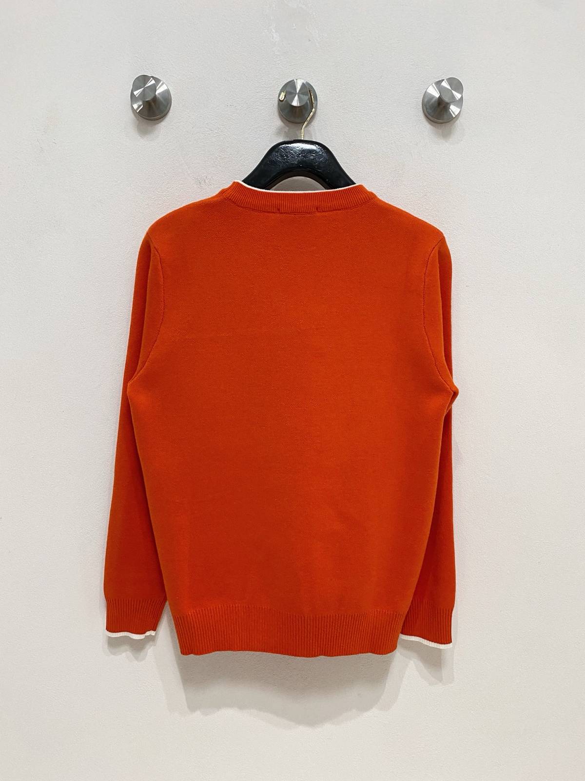 HERMES エルメス メンズ ニット クルーネック ローゲージ 総柄 ブラック M 3XLA178155 - 画像 10