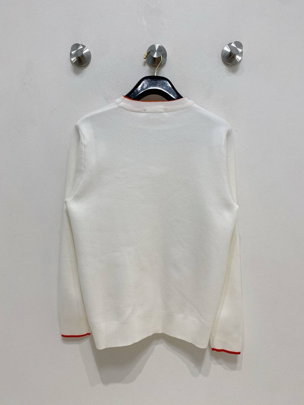 HERMES エルメス メンズ ニット クルーネック ローゲージ 総柄 ブラック M 3XLA178155 - 画像 11