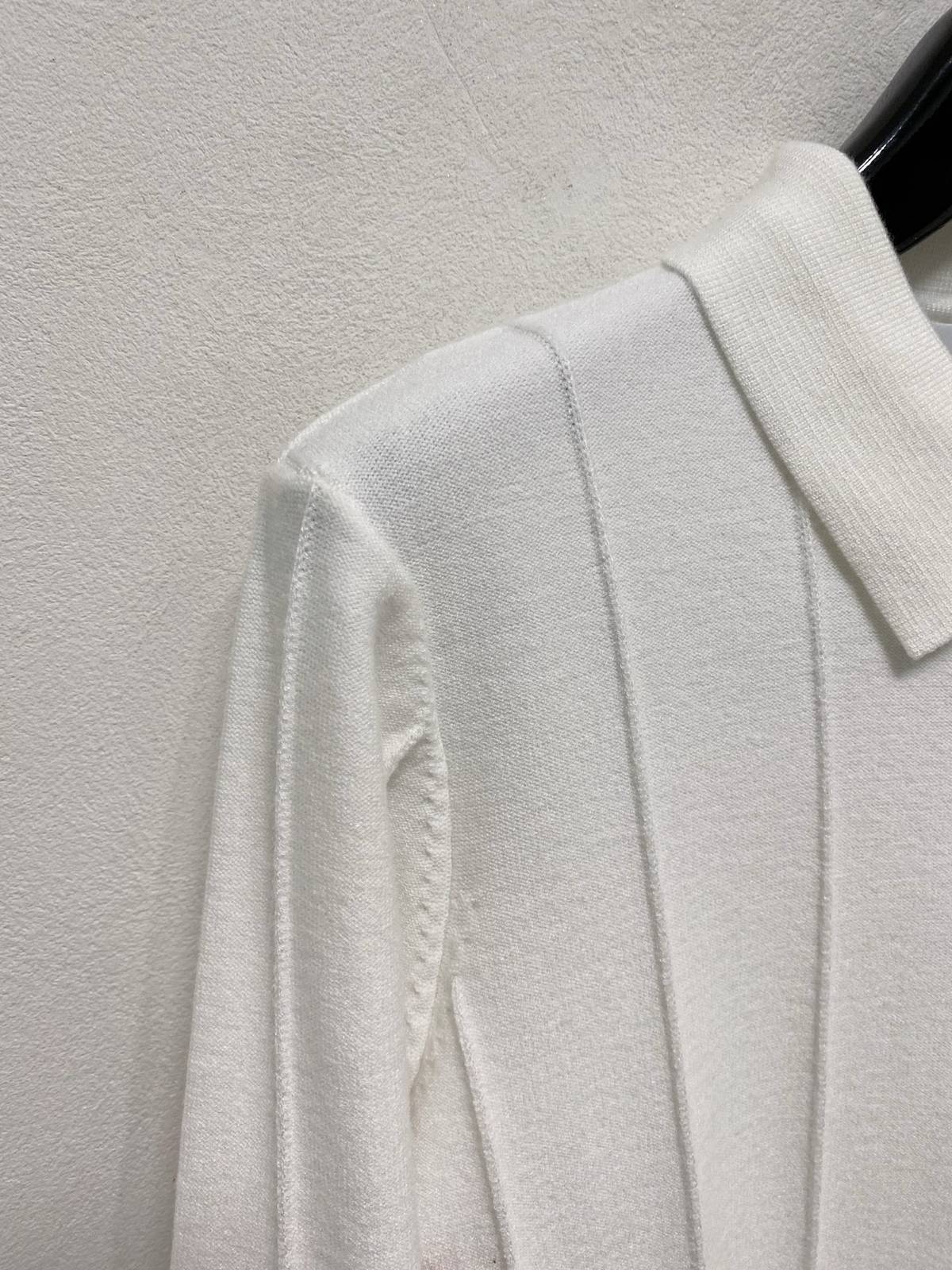 THOM BROWNE メンズ セーター クルーネック リブニット 3Xカラー ベージュ - 画像 6