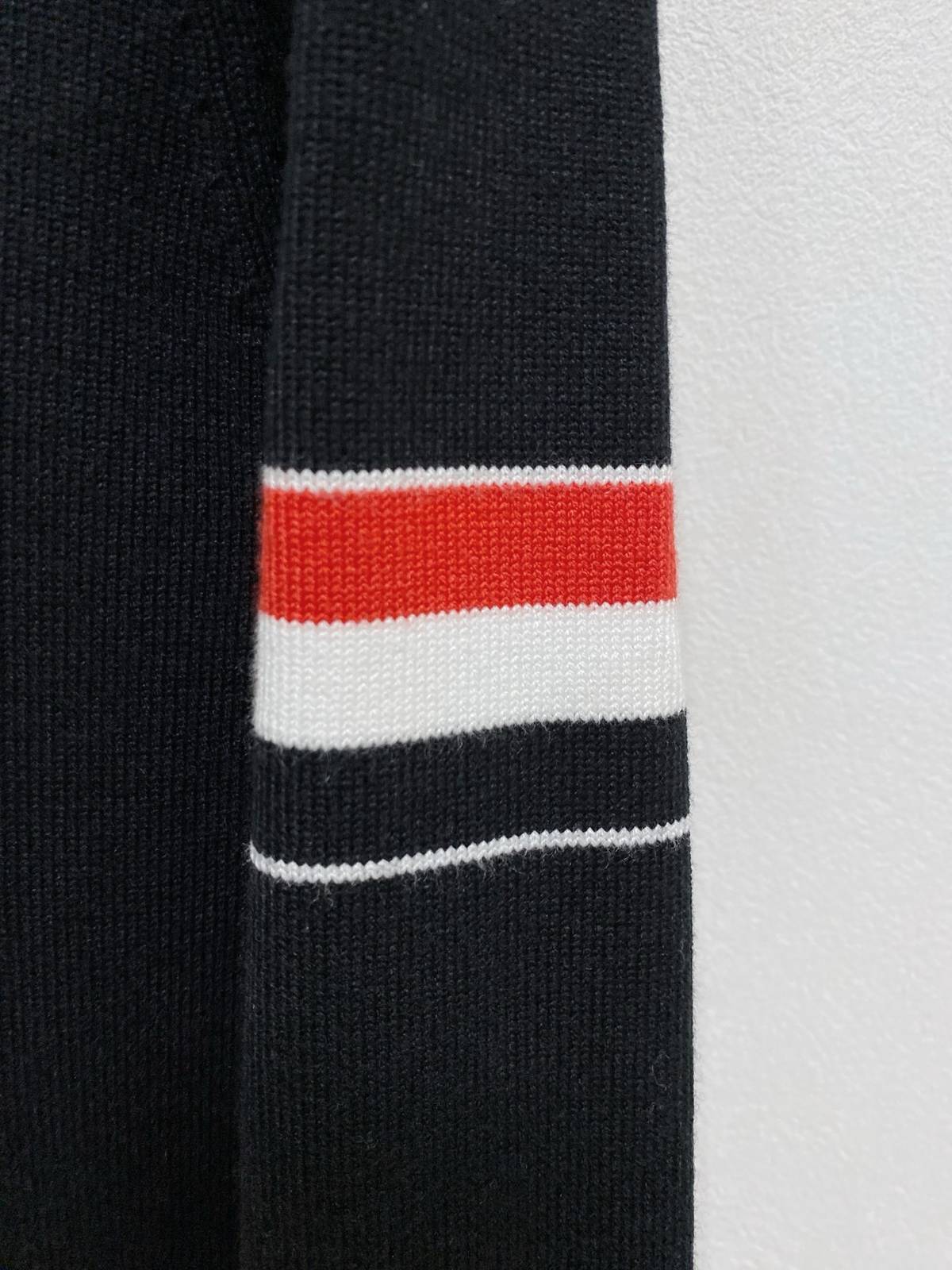 THOM BROWNE メンズ ニット クルーネック ローゲージ ワッフル編み ニットプルオーバー ブラック M 3XL - 画像 4