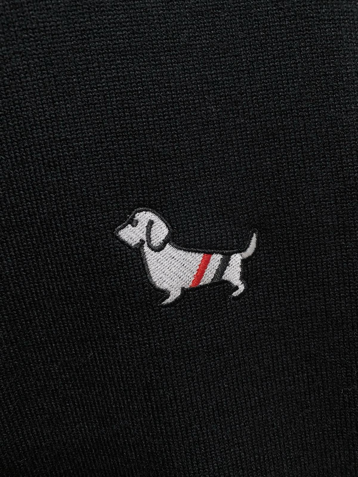 THOM BROWNE メンズ ニット クルーネック ローゲージ ワッフル編み ニットプルオーバー ブラック M 3XL - 画像 6