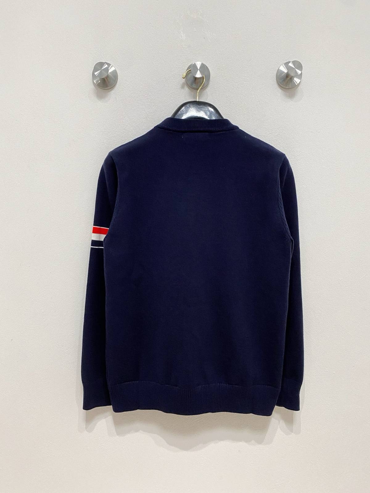 THOM BROWNE メンズ ニット クルーネック ローゲージ ワッフル編み ニットプルオーバー ブラック M 3XL - 画像 10