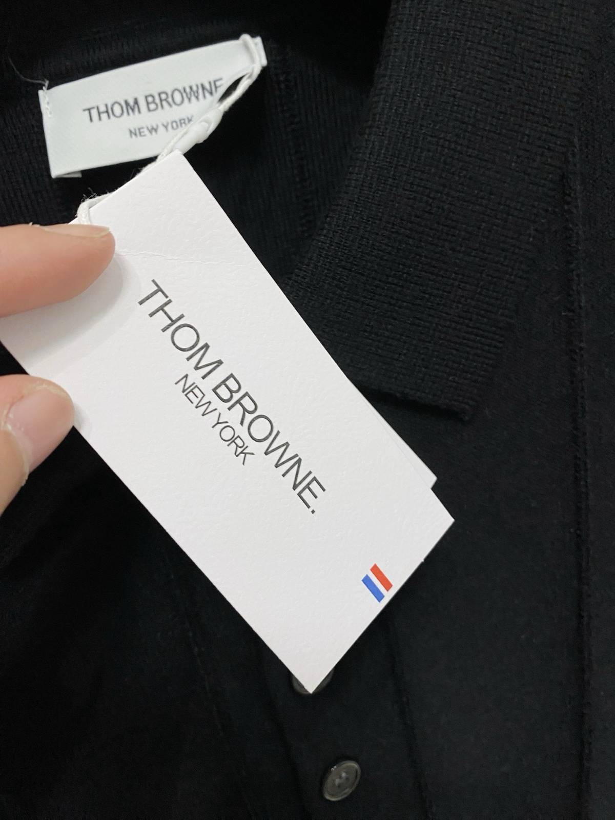 THOM BROWNE メンズ セーター クルーネック リブニット ボーダー ビジカジ ブラック ネイビー グレー - 画像 6