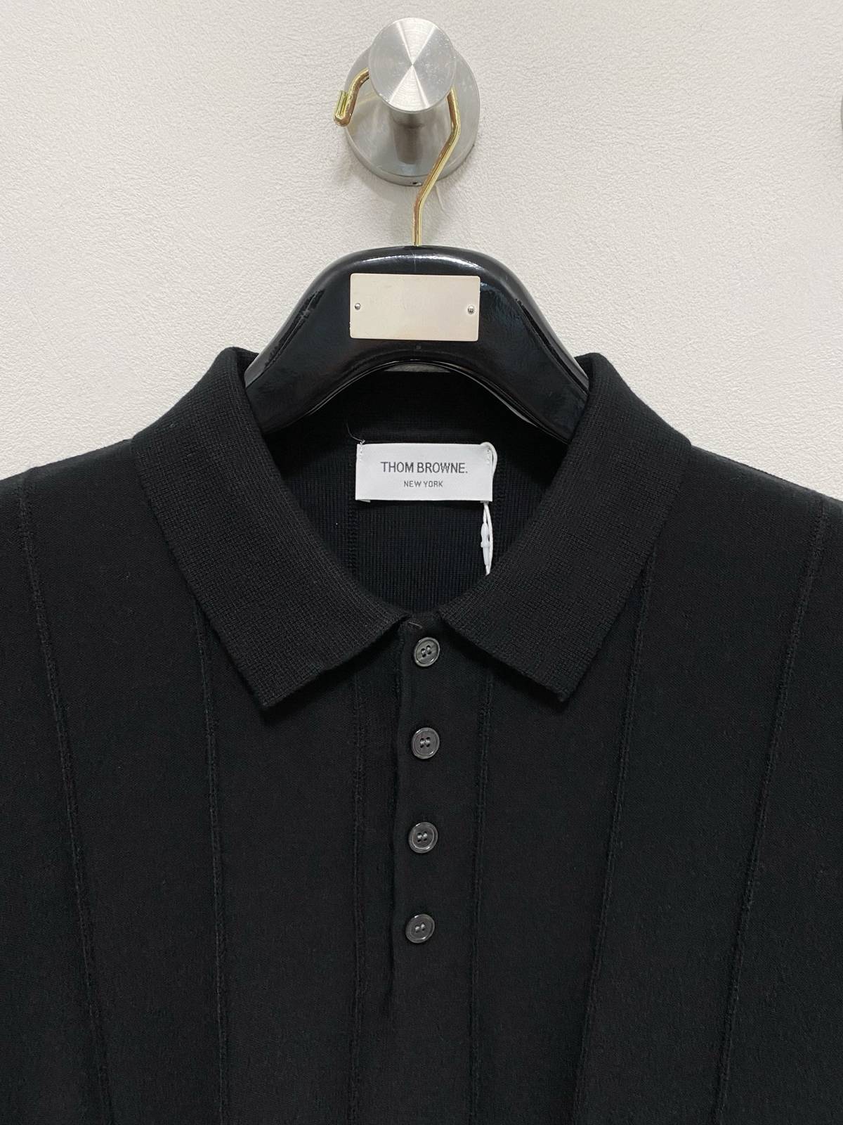 THOM BROWNE メンズ セーター クルーネック リブニット ボーダー ビジカジ ブラック ネイビー グレー - 画像 9