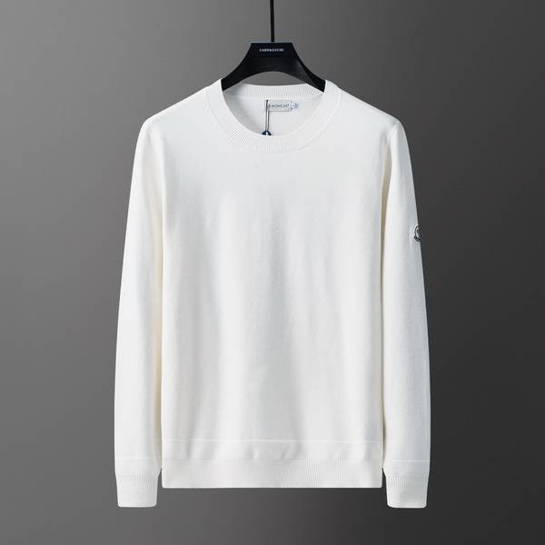 MONCLER モンクレール メンズ ニット クルーネック リブニット 上品 秋冬 ブラック ホワイト グリーン