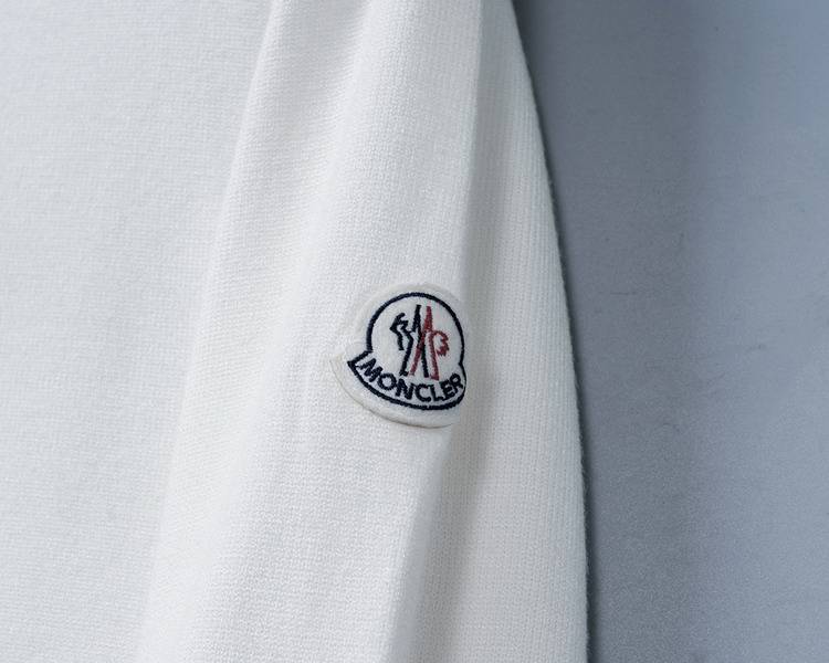 MONCLER モンクレール メンズ ニット クルーネック リブニット 上品 秋冬 ブラック ホワイト グリーン - 画像 3