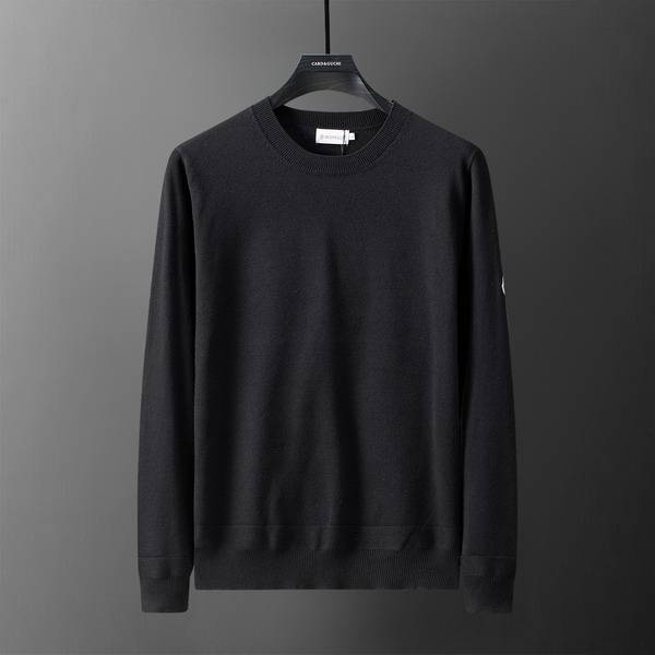 MONCLER モンクレール メンズ ニット クルーネック リブニット 上品 秋冬 ブラック ホワイト グリーン - 画像 9