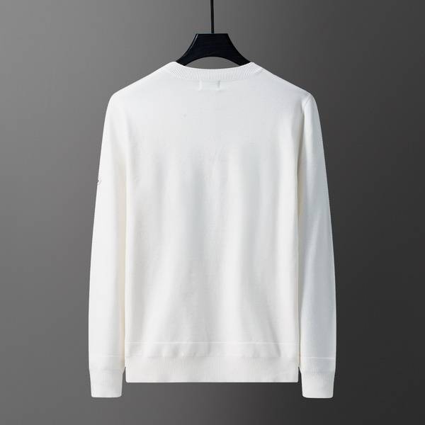 MONCLER モンクレール メンズ ニット クルーネック リブニット 上品 秋冬 ブラック ホワイト グリーン - 画像 11