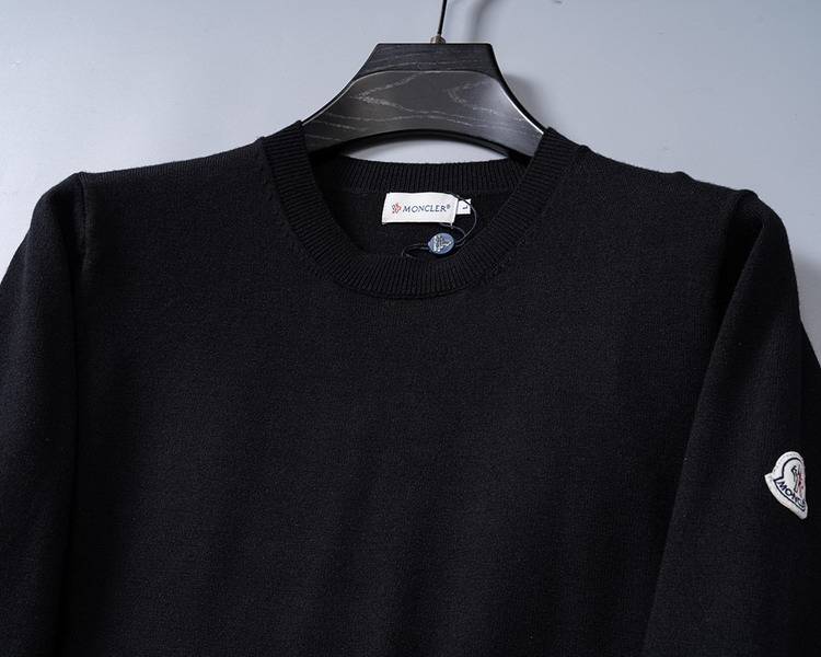 MONCLER モンクレール メンズ ニット クルーネック リブニット 上品 秋冬 ブラック ホワイト グリーン - 画像 12