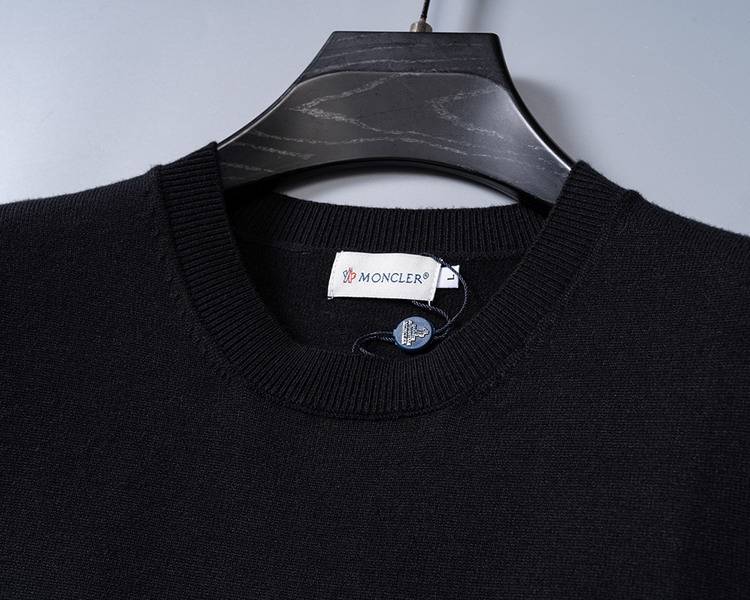 MONCLER モンクレール メンズ ニット クルーネック リブニット 上品 秋冬 ブラック ホワイト グリーン - 画像 13