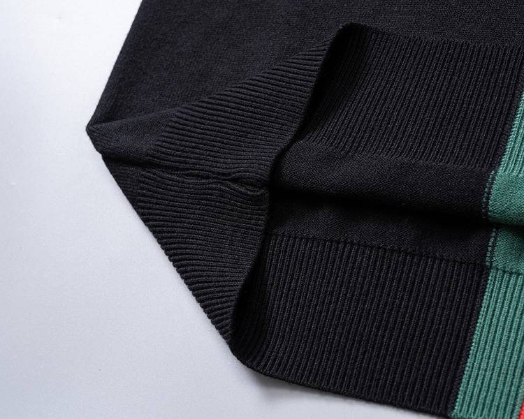 GUCCI グッチ メンズ ニット クルーネック ケーブルニット ロゴ刺繍 ブラック レッド ネイビー M 3XLA88100 - 画像 6