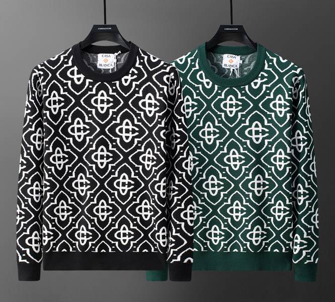GUCCI グッチ メンズ ニット クルーネック インターシャ 総柄 オーバーサイズ 秋冬 ブラック - 画像 2