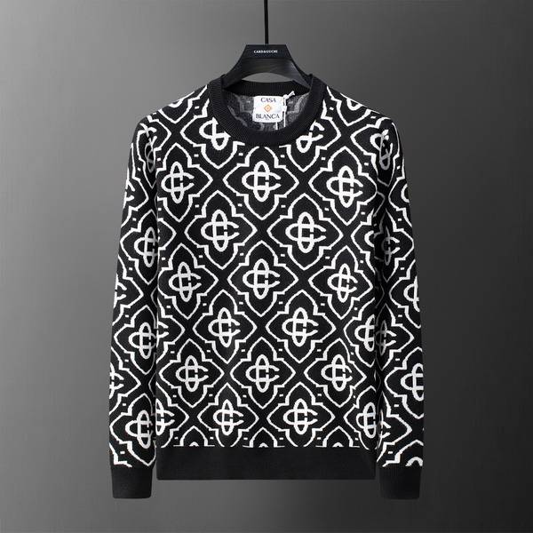 GUCCI グッチ メンズ ニット クルーネック インターシャ 総柄 オーバーサイズ 秋冬 ブラック - 画像 3