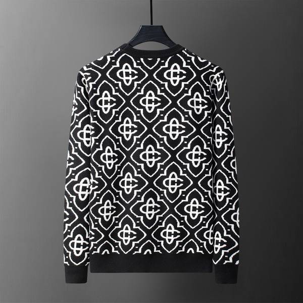 GUCCI グッチ メンズ ニット クルーネック インターシャ 総柄 オーバーサイズ 秋冬 ブラック - 画像 4