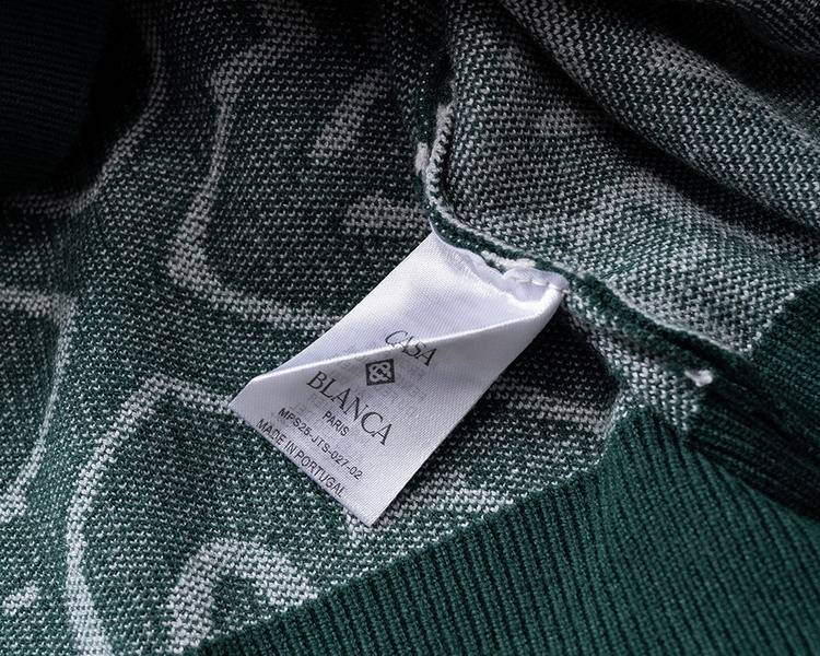 GUCCI グッチ メンズ ニット クルーネック インターシャ 総柄 オーバーサイズ 秋冬 ブラック - 画像 8