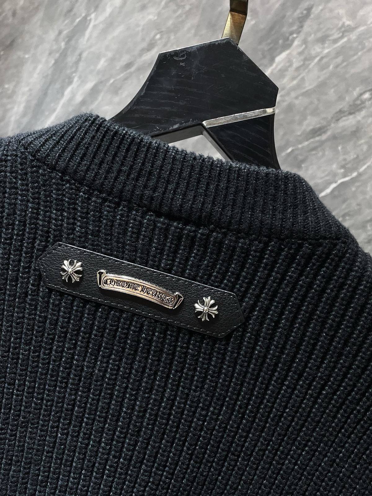 Supreme スプリーム メンズ ニット クルーネック ハーフジップ ワッフル編み ブラック - 画像 8