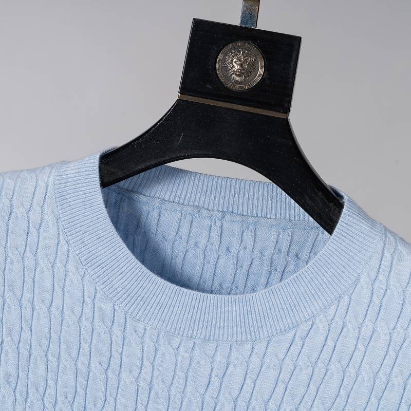 Dior メンズ ニット クルーネック ケーブルニット ロゴ刺繍 上品 秋冬 グレー M 3XLA - 画像 11