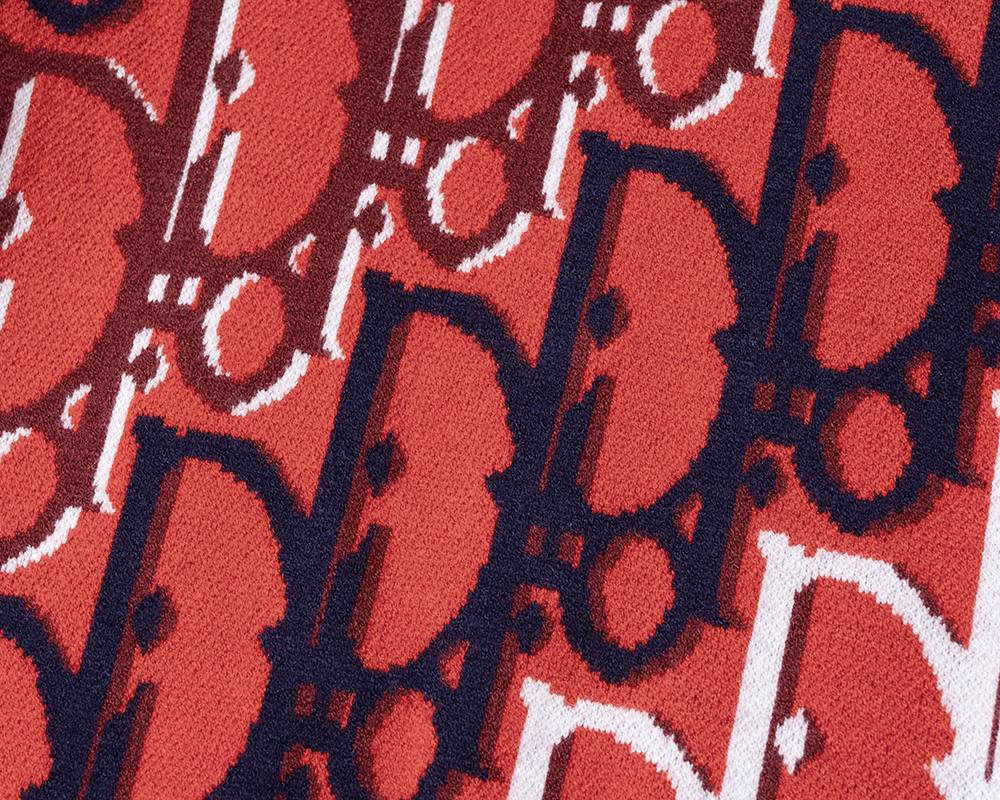 Dior ディオール メンズ ニット クルーネック インターシャ ローゲージ オーバーサイズ 秋冬 レッド - 画像 13