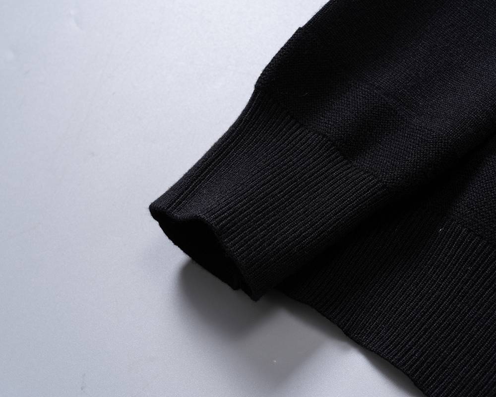 MONCLER モンクレール メンズ ニット クルーネック ローゲージ 上品な佇まい ブラック M 3XL - 画像 5