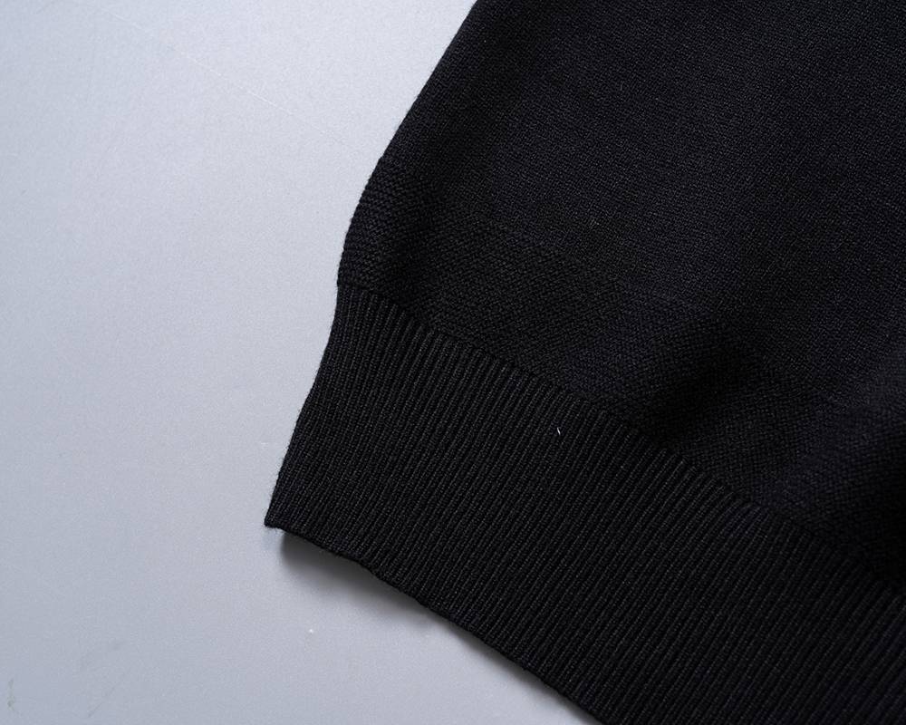 MONCLER モンクレール メンズ ニット クルーネック ローゲージ 上品な佇まい ブラック M 3XL - 画像 6