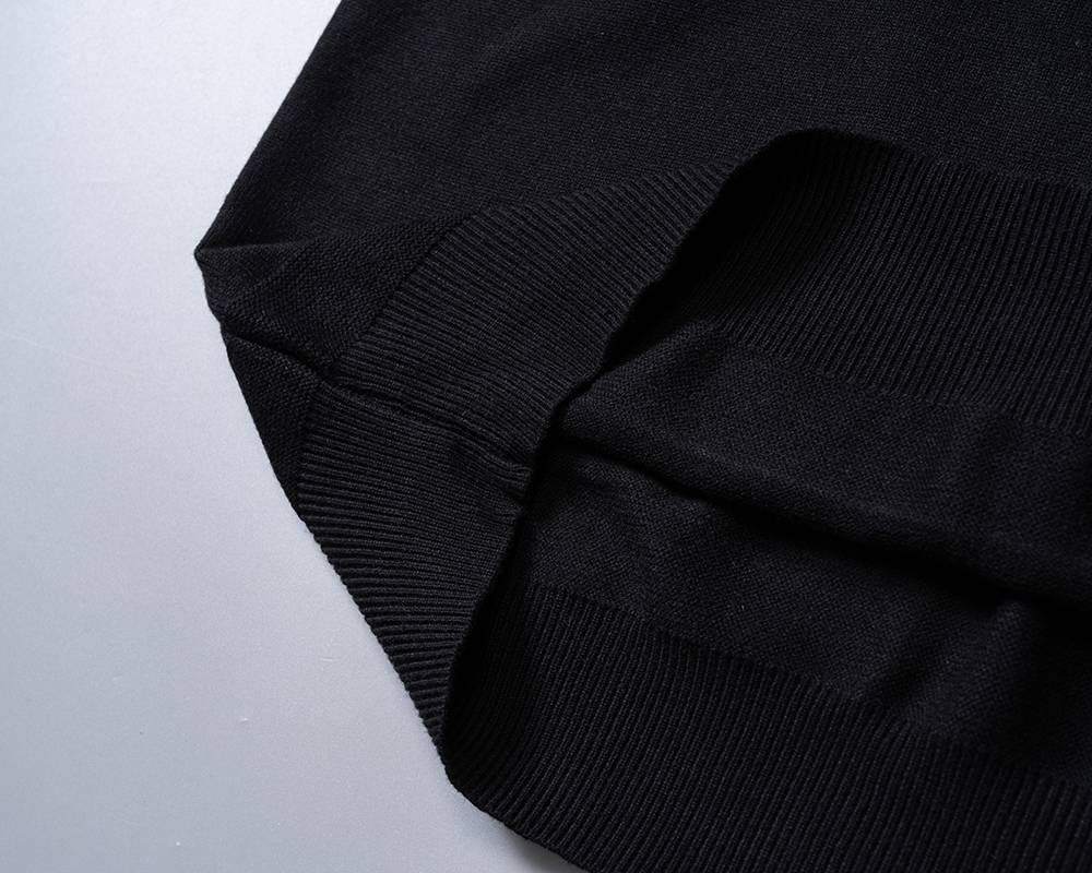 MONCLER モンクレール メンズ ニット クルーネック ローゲージ 上品な佇まい ブラック M 3XL - 画像 8