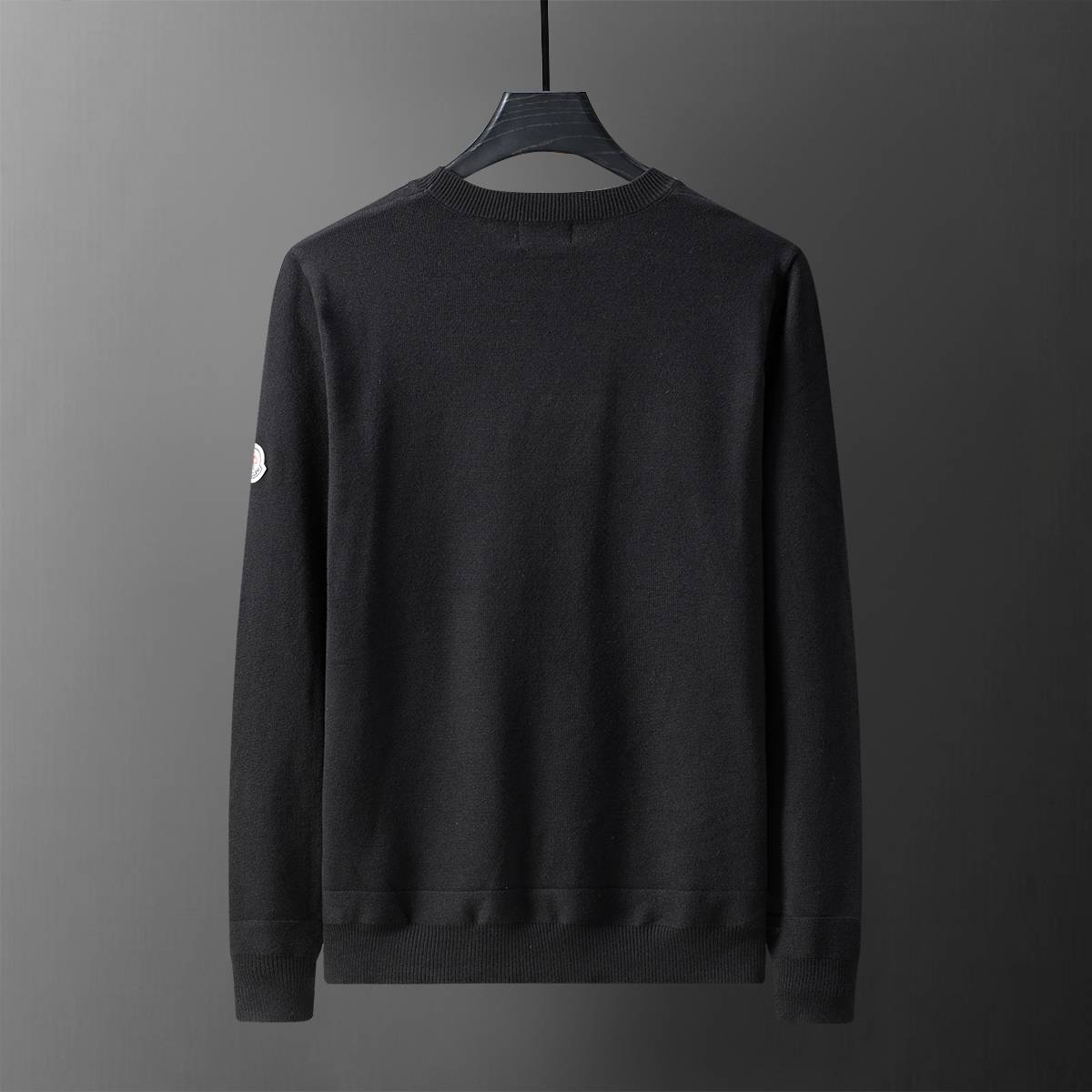 MONCLER モンクレール メンズ ニット クルーネック ローゲージ 上品な佇まい ブラック M 3XL - 画像 11