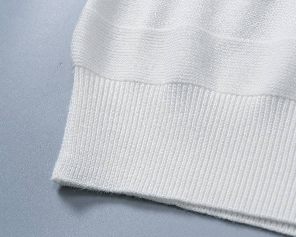 MONCLER モンクレール メンズ ニット クルーネック リブニット 上品 オーバーサイズ ホワイト - 画像 7
