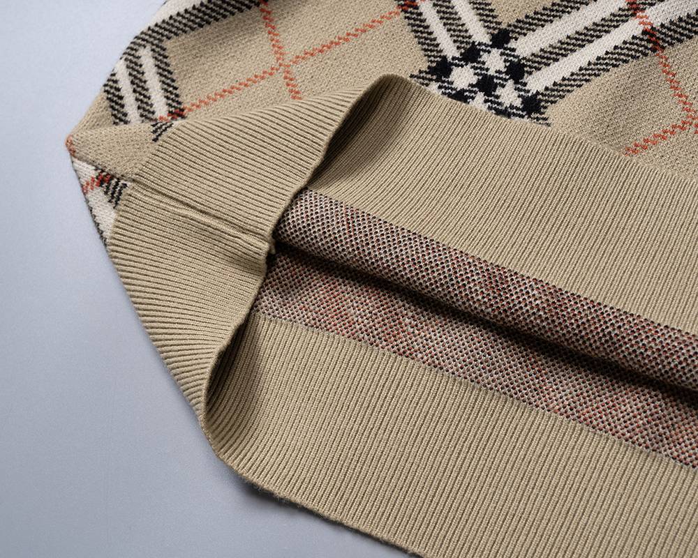 BURBERRY バーバリー メンズ ニット クルーネック ケーブルニット ロゴ刺繍 秋冬 オーバーサイズ ベージュ - 画像 8