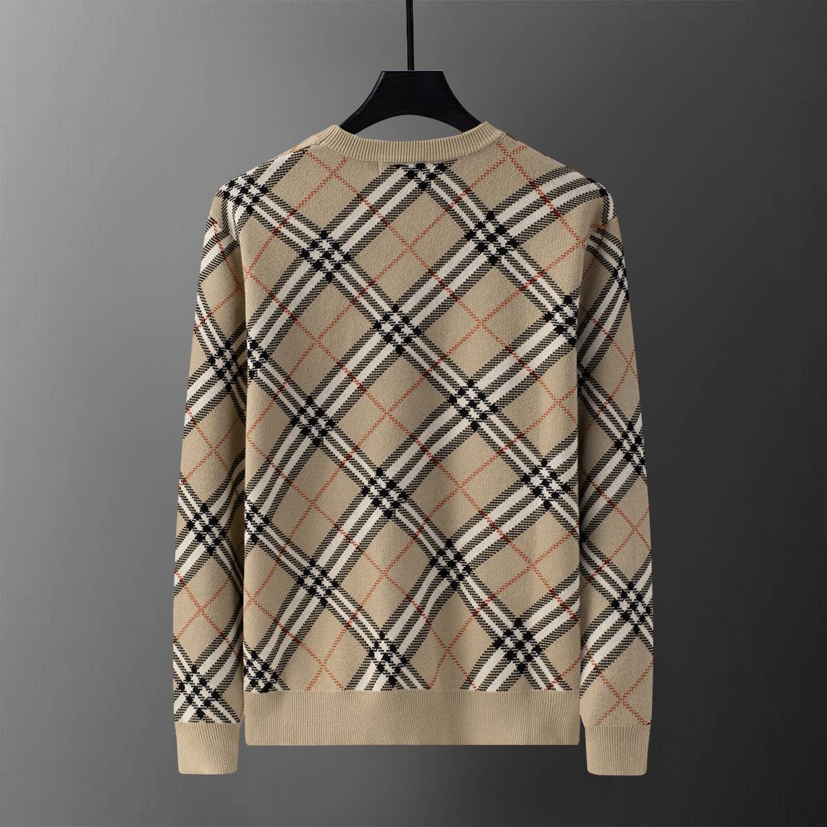 BURBERRY バーバリー メンズ ニット クルーネック ケーブルニット ロゴ刺繍 秋冬 オーバーサイズ ベージュ - 画像 10
