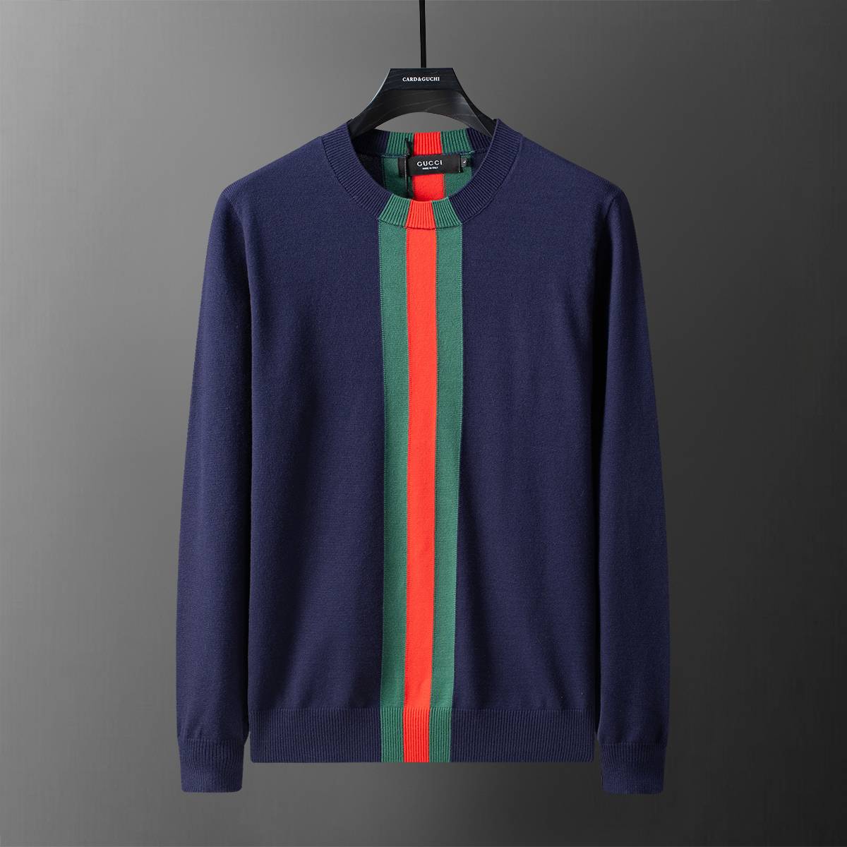 GUCCI グッチ メンズ ニット クルーネック ケーブルニット オーバーサイズ ブラック
