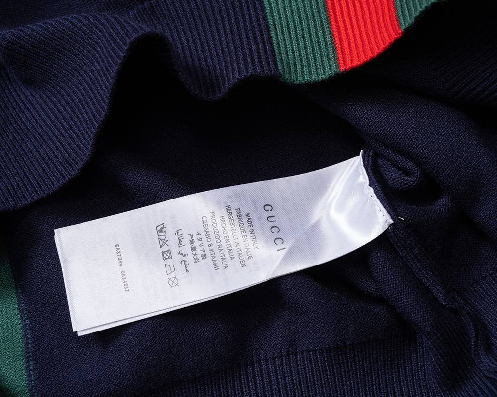 GUCCI グッチ メンズ ニット クルーネック ケーブルニット オーバーサイズ ブラック - 画像 9