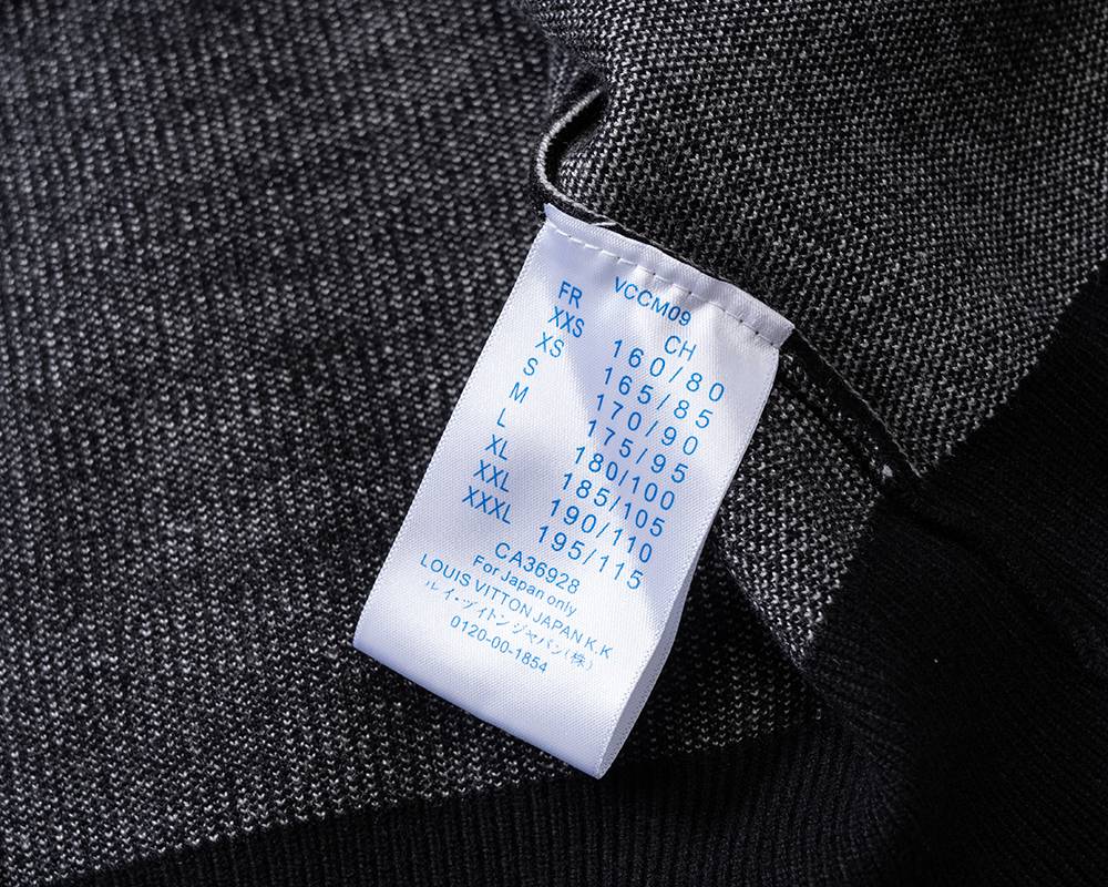 LV メンズ ニット クルーネック ロゴ刺繍 リブニット 上品な佇まい ブラック M 3XL - 画像 5