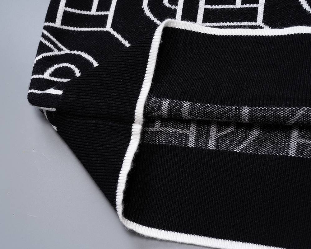 CASABALANCA メンズ ニット クルーネック ケーブル編み ロゴ刺繍 上品 ブラック M 3XL - 画像 7