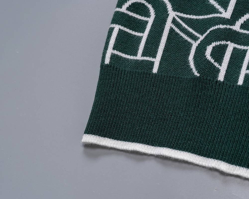 CASA BLANCA メンズ ニット クルーネック ロゴ刺繍 総柄 ファッション感のある秋冬コーデ ブラック M 3XL - 画像 6