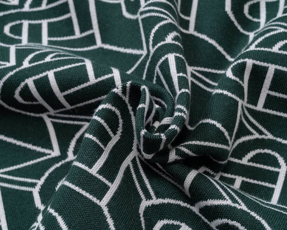 CASA BLANCA メンズ ニット クルーネック ロゴ刺繍 総柄 ファッション感のある秋冬コーデ ブラック M 3XL - 画像 15