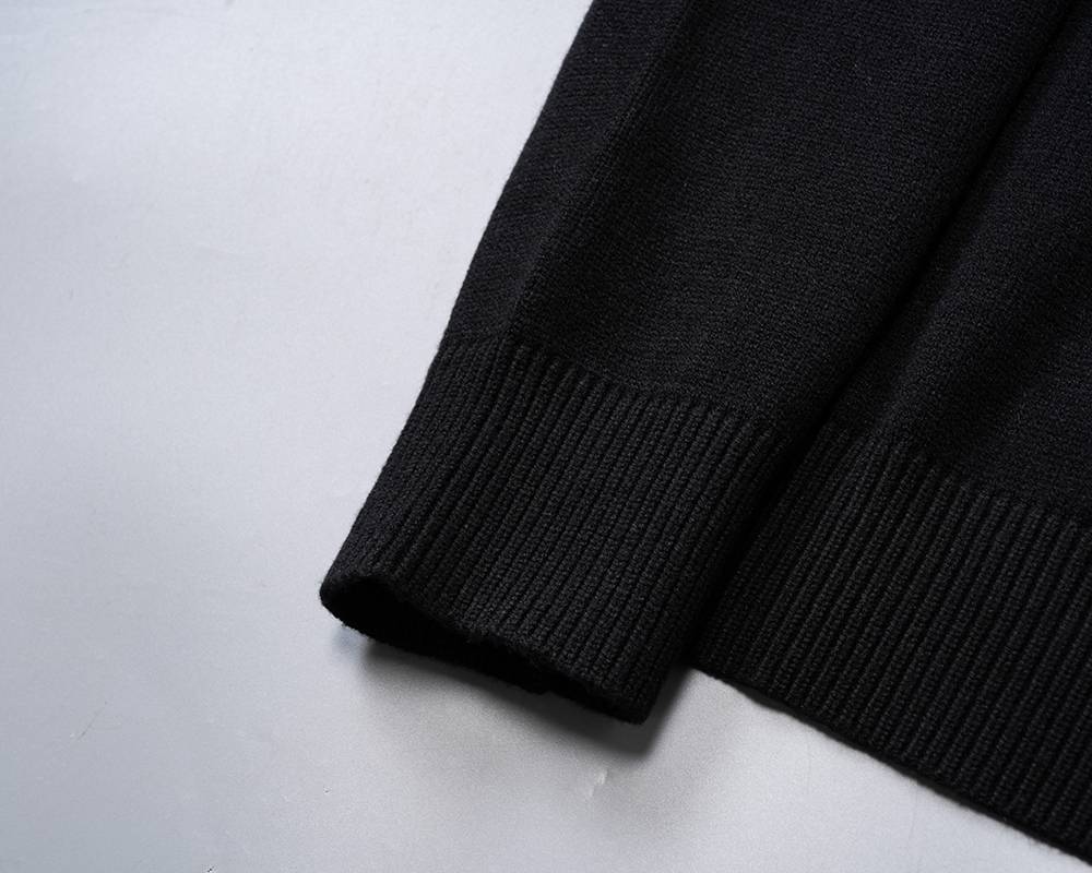 AMIRI メンズ ニット クルーネック ロゴ刺繍 リブニット オーバーサイズ ブラック M 3XL - 画像 5